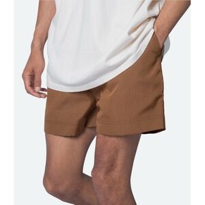 MNML Men Brown Summer Shorts 3.5" Relaxed Fit/ Baggy Drawcord Street Wear Sz L